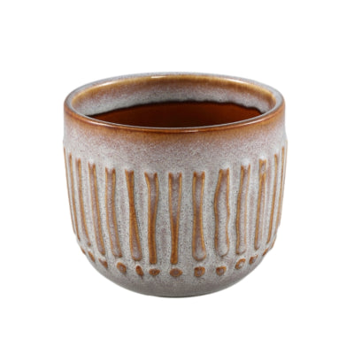 Ptmd vaso da fiori rubino s grigio marrone 11 cm | 18 pezzi