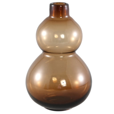 Ptmd vaso kato vetro ambra 27 cm | 2 pezzi