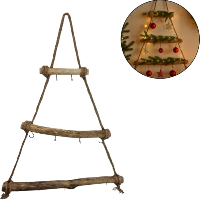 Decorazione murale albero di Natale con ganci 70 cm | 8 pezzi
