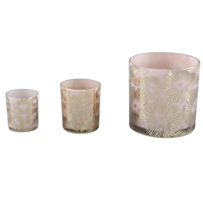 Corpo portacandelina Ptmd color oro beige m 10 cm | 12 pezzi