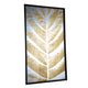 Panel de pared loro hoja de palma espejo dorado 100 cm | 2 piezas