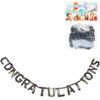 Slinger congratulations zilverkleurig 2 m | 24 stuks