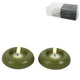 Candela galleggiante LED Countryfield effetto fiamma Lione verde 7,5 cm set da 2 | 12 pezzi