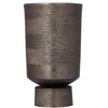 Ptmd macetero erga aluminio m gris 40 cm | 2 piezas