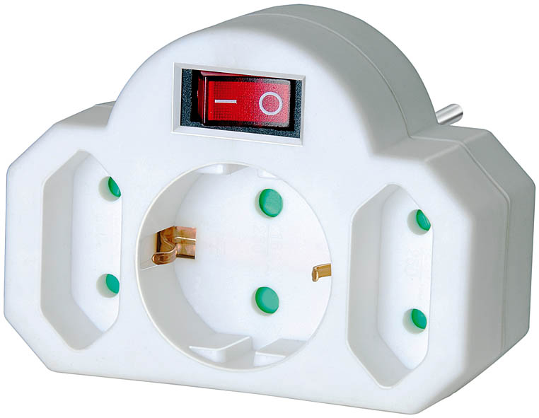 Plug dell'adattatore Brennenstuhl 2 Collegamenti euro + 1 Sicurezza