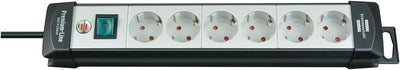 Brennenstuhl premium-line stekkerdoos 6-voudig zwart lichtgrijs 5m h05vv-f 3g1,5 - 1951560101