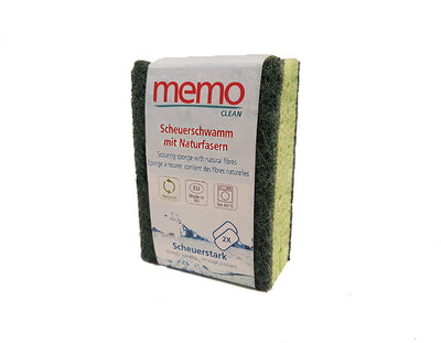 Memo Spugne abrasive con fibre naturali 2 pz.