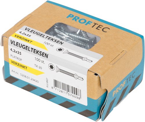 Proftec gipsplaatschroef gefosfateerd fijn ph2 3.5x35 | 200 stuks - 5234.05.17420