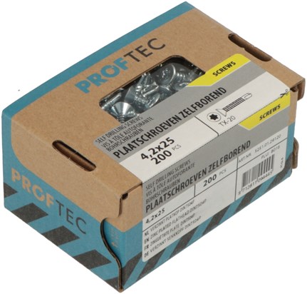 Piastra Proftec cromata autoperforante vz pk din7504p torx tx20 ​​4,2x13 | 200 pezzi - 5251.01.28520