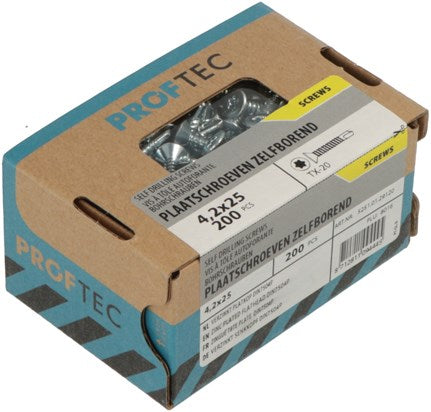 Piastra Proftec cromata autoperforante vz pk din7504p torx tx20 ​​4,2x32 | 200 pezzi - 5251.01.29320