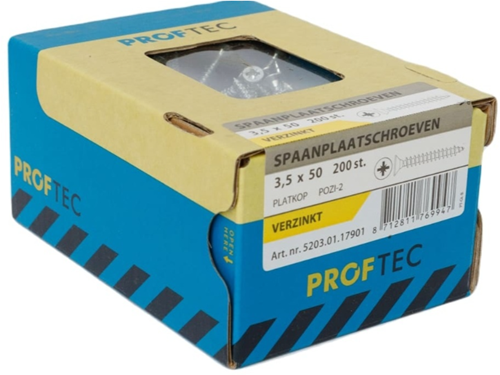 Vite per truciolare Proftec vz pk pz2 3,5x50 | 200 pezzi - 5203.01.17901