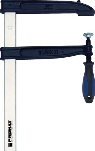 Promat tecwerk abrazadera de tornillo de tensión profunda | envergadura 1000 mm rango de trabajo 200 mm | Mango de 3 componentes | 35x11mm - 4000831358