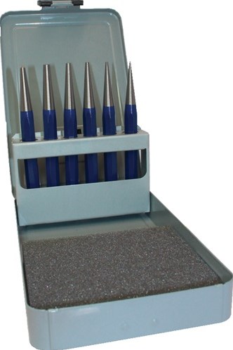 Promat tecwerk set di copie carbone | 6 pezzi 1-2-3-4-5 + punto centrale d. 4 mm | cassetta in metallo - 4000812362