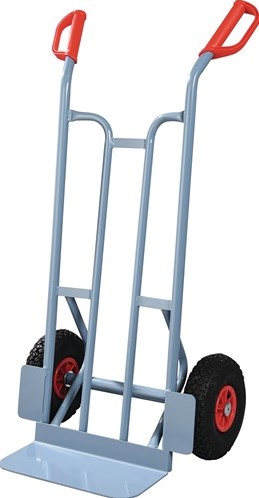 Carretilla de mano Promat tecwerk | altura 1150 mm pala-l150xw400mm | neumáticos | capacidad de carga 250 kg | azul paloma, ral 5014 - 9000443049