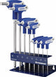Promat tecwerk Set chiavi a L | SW da 8 pezzi 2-10 | maniglia a croce, testa a sfera, croce | nel supporto da banco - 4000825020