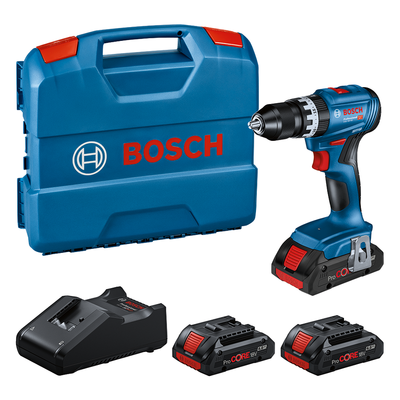 Bosch blauw gsb 18v-45 accu schroef- en klopboormachine | 3 x 4,0 ah procore accu | in l-case - 0615a5002u
