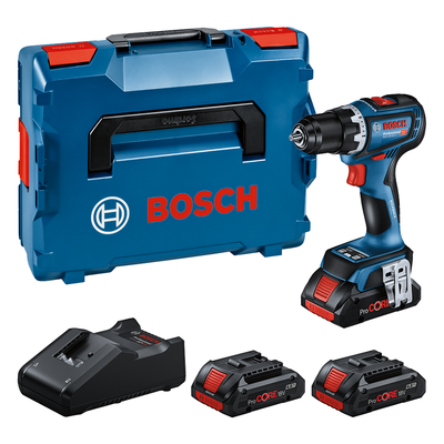 Bosch blauw gsr 18v-90 c professional accuschroefboormachine | 3 x 4,0 ah procore accu | in l-boxx - 0615a5002r