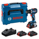 Trapano avvitatore professionale Bosch blue gsr 18v-90 c | Batteria ProCore 3x4,0 Ah | in l-boxx - 0615a5002r