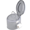 Proplus portatile WC 7 litri di altezza del sedile 37 cm grigio