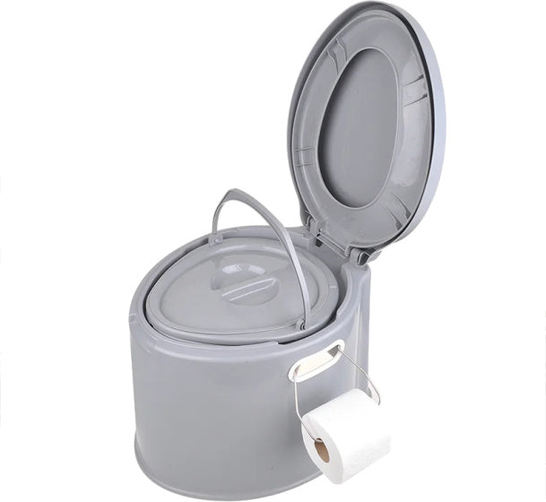 Proplus portatile WC 7 litri di altezza del sedile 37 cm grigio