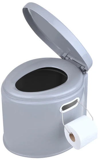 Inodoro portátil de propulsión 7 litros de altura del asiento 37 cm de gris