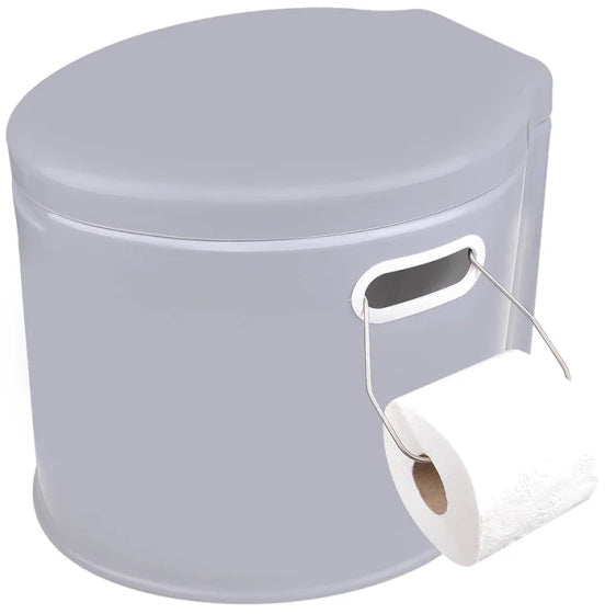 Proplus portatile WC 7 litri di altezza del sedile 37 cm grigio