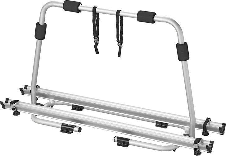 Carrier per biciclette per roulotte 2 biciclette d'argento