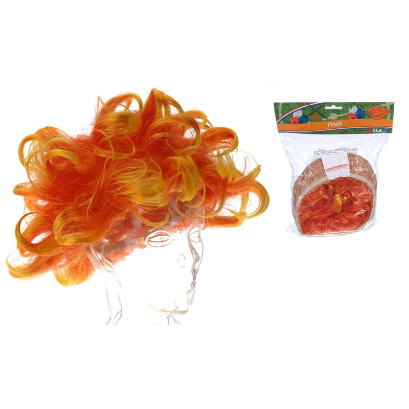 Parrucca da festa arancione olandese