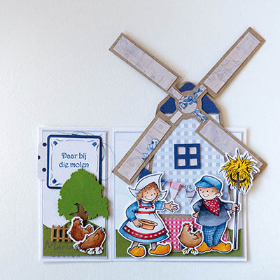 Design Marianne • mulino a vento con stencil artigianale