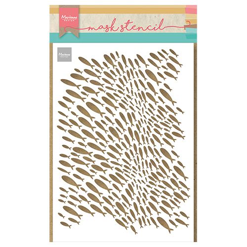 Design Marianne • maschera stencil banco di pesci
