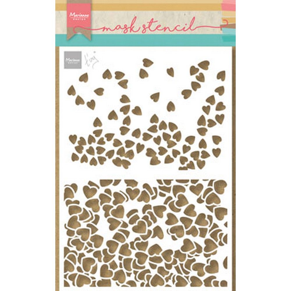Diseño de Marianne • plantilla de máscara corazones de tiny