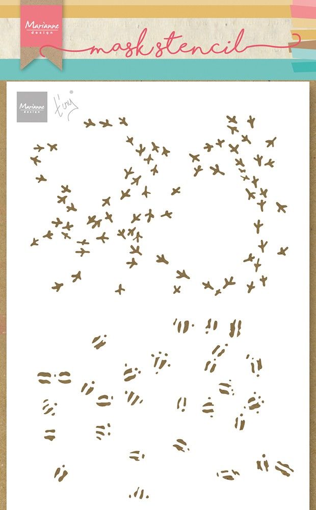 Design Marianne • stencil per maschere, stampe di uccelli, cervi e piccoli