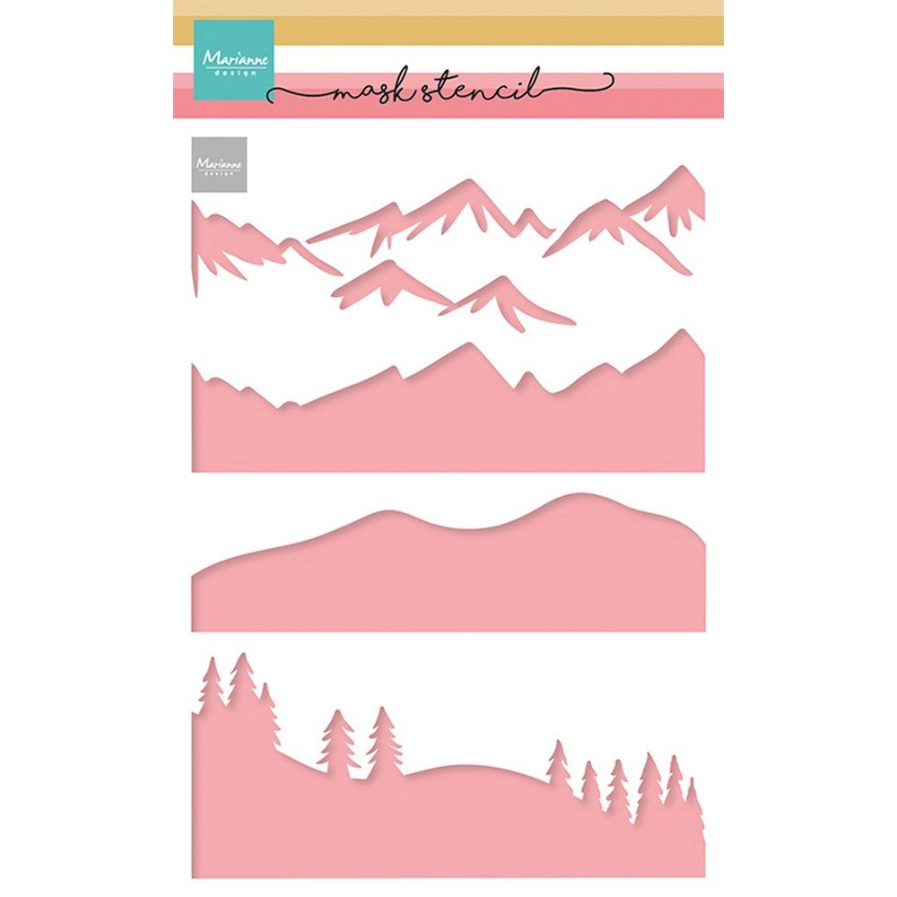 Marianne design • plantilla de máscara paisaje de montaña