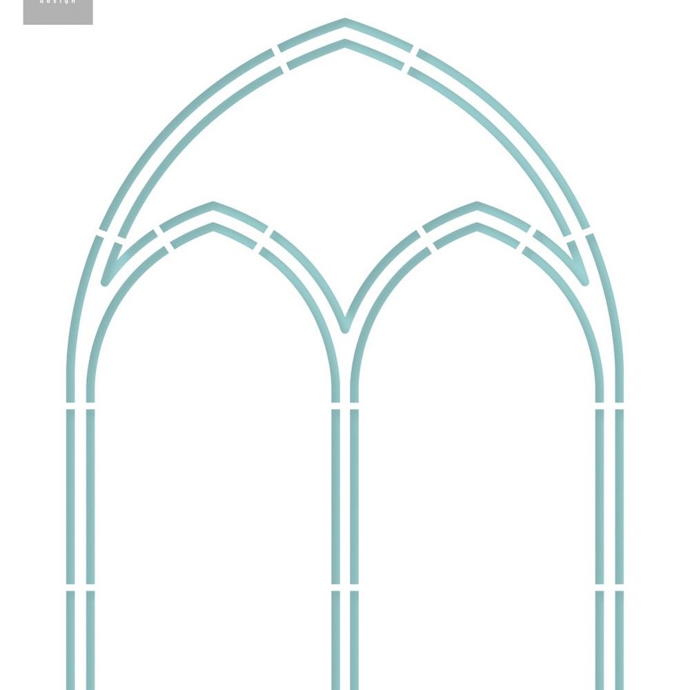 Design Marianne • stencil artigianali per finestre della chiesa
