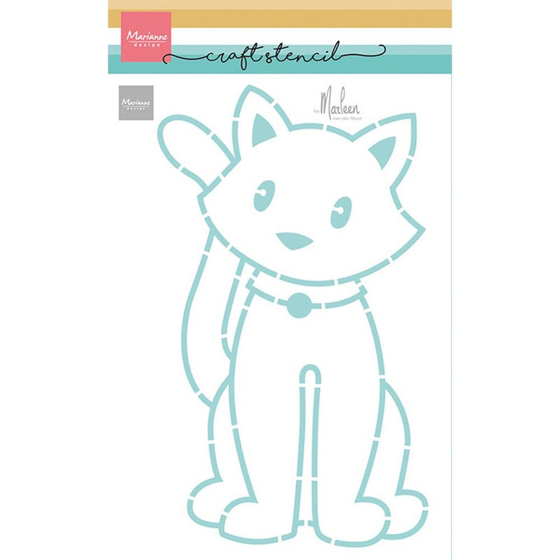 Design Marianne • stencil artigianale gatto seduto di marleen