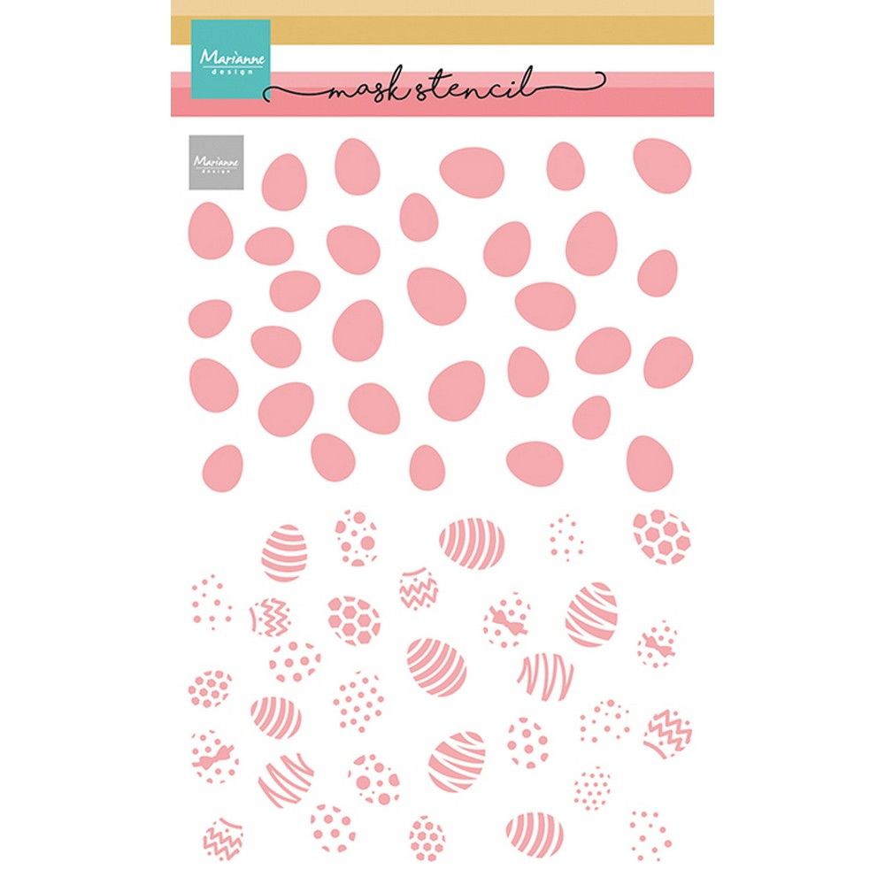 Design Marianne • stencil per maschera, uova di Pasqua a 2 strati
