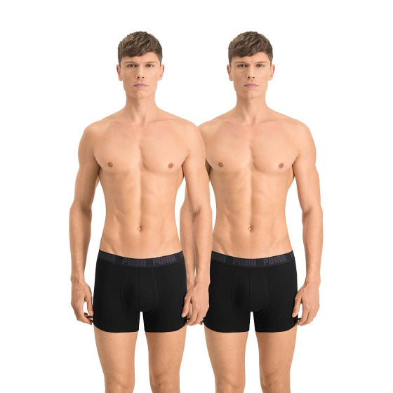 Puma Basic Boxer Short Men (pacchetto di 2) Black Size S