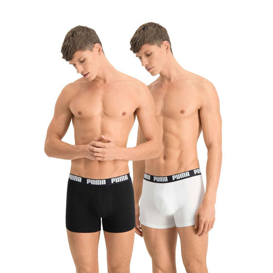 Puma Basic Boxer Short Men (confezione di 2) Black White Size L