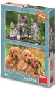 Cuccioli di puzzle e gattini 2 x 48 pezzi