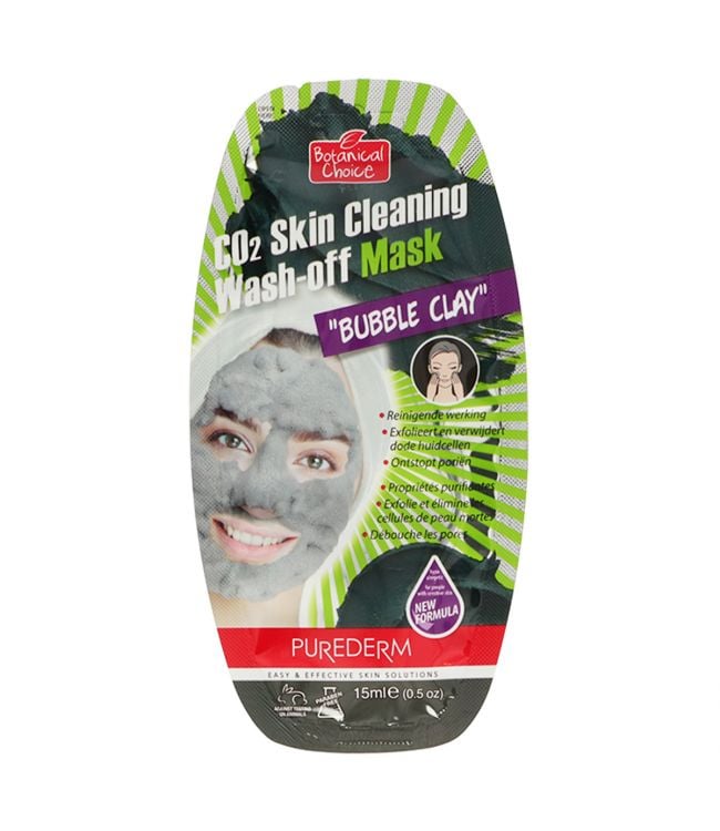 Maschera per argilla a bolle purificanti purederm purem