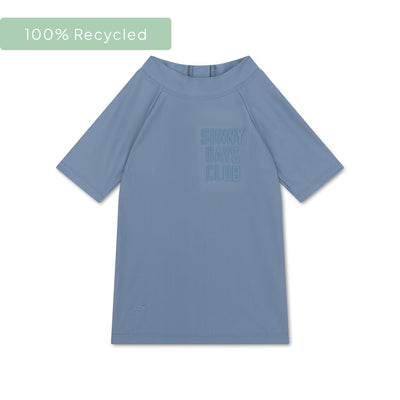 Tonos puros | Camisa de natación azul UV con mangas cortas