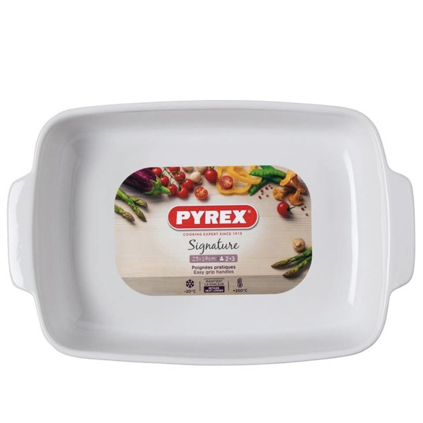 Fuente para horno Pyrex Signature 25x19x7cm blanco