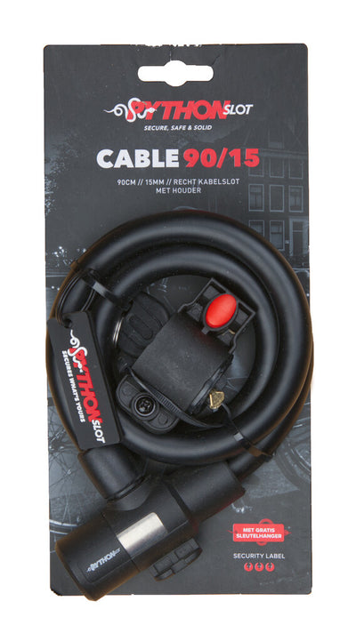 Python Pythonslot Cable Lock 15mmx90cm, con soporte