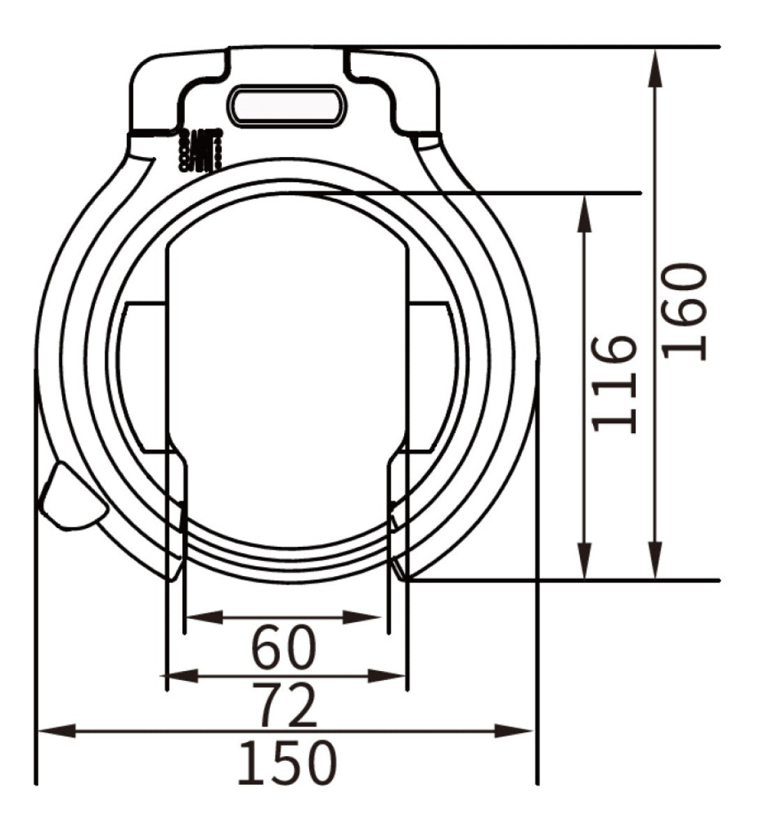Python Ringslot Art-2 Plug-in for chain black on card