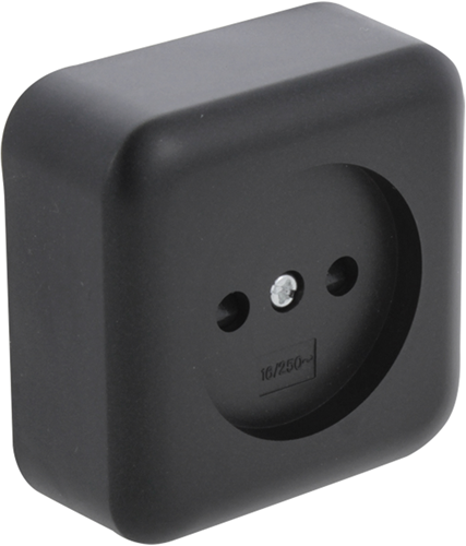 Enchufe Q-link | construcción | 1 vez | con protección táctil | negro - 00.945.40