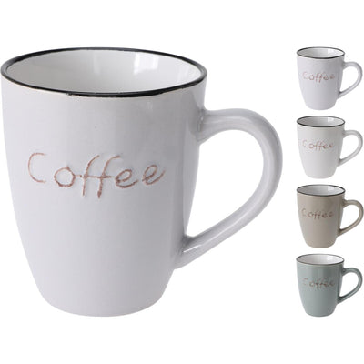 Excelente menaje para el hogar taza loza gres 350ml
