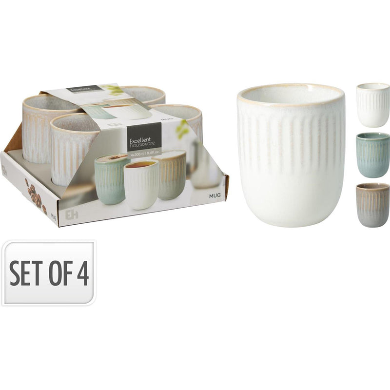Eccellente casalingo tazza in terracotta da 300ml set da 4 pezzi