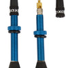 Quaxar tubeless valves universal aluminum blue