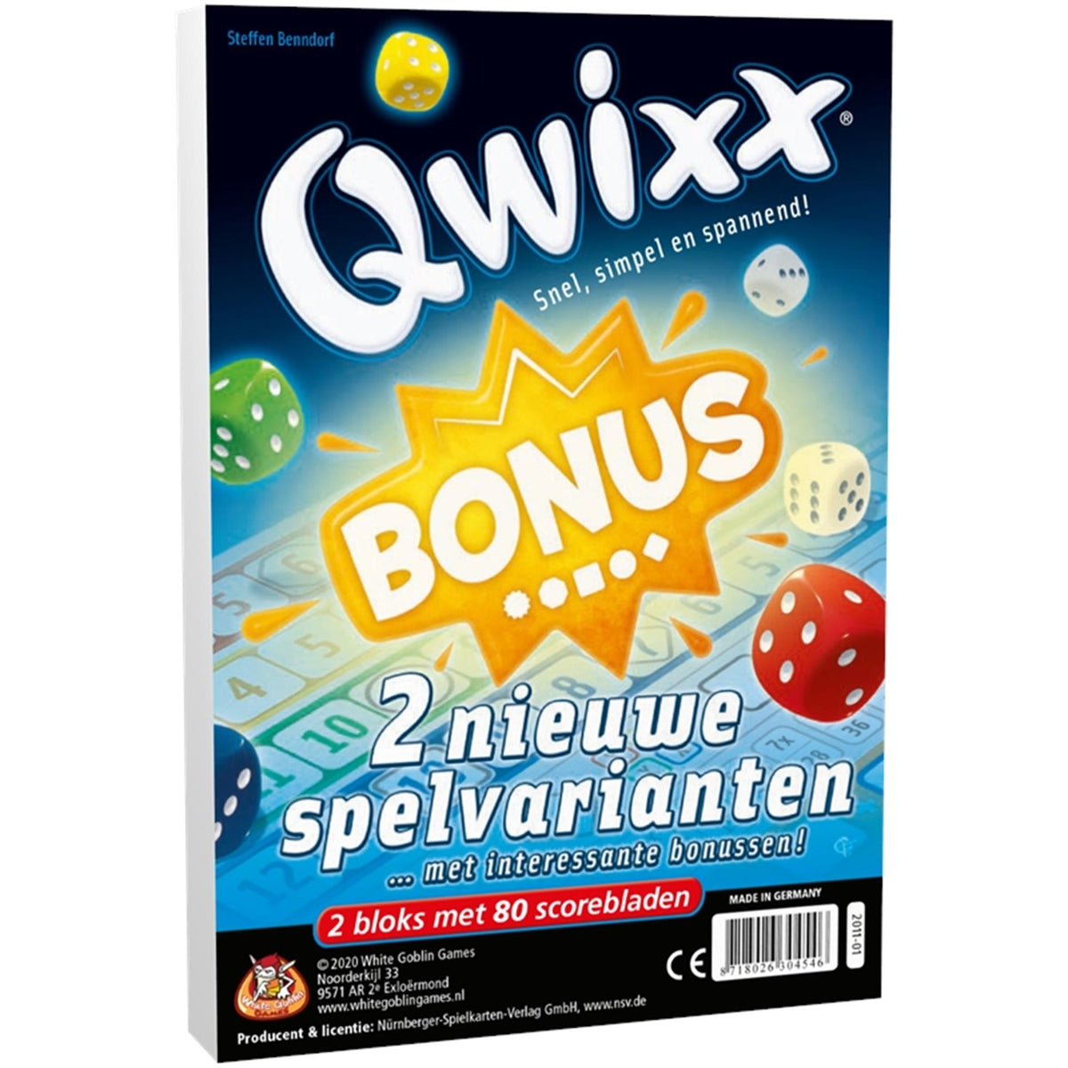 Giochi White Goblin Qwixx Bonus da dadi a dadi