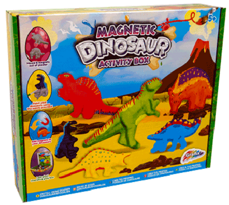 Scatola magnetica per attività dinosauri Grafix